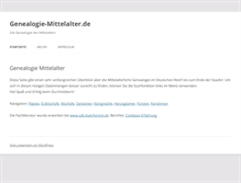 Tablet Screenshot of genealogie-mittelalter.de